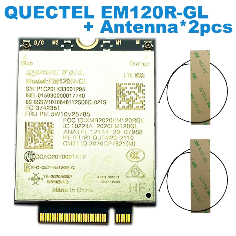 QUECTEL EM120R-GL EM120R 4G CAT12 all-netcom 600Mbps Module for ThinkPad X1 Yoga 6th X13 Yoga P14s T14 T15 T15s