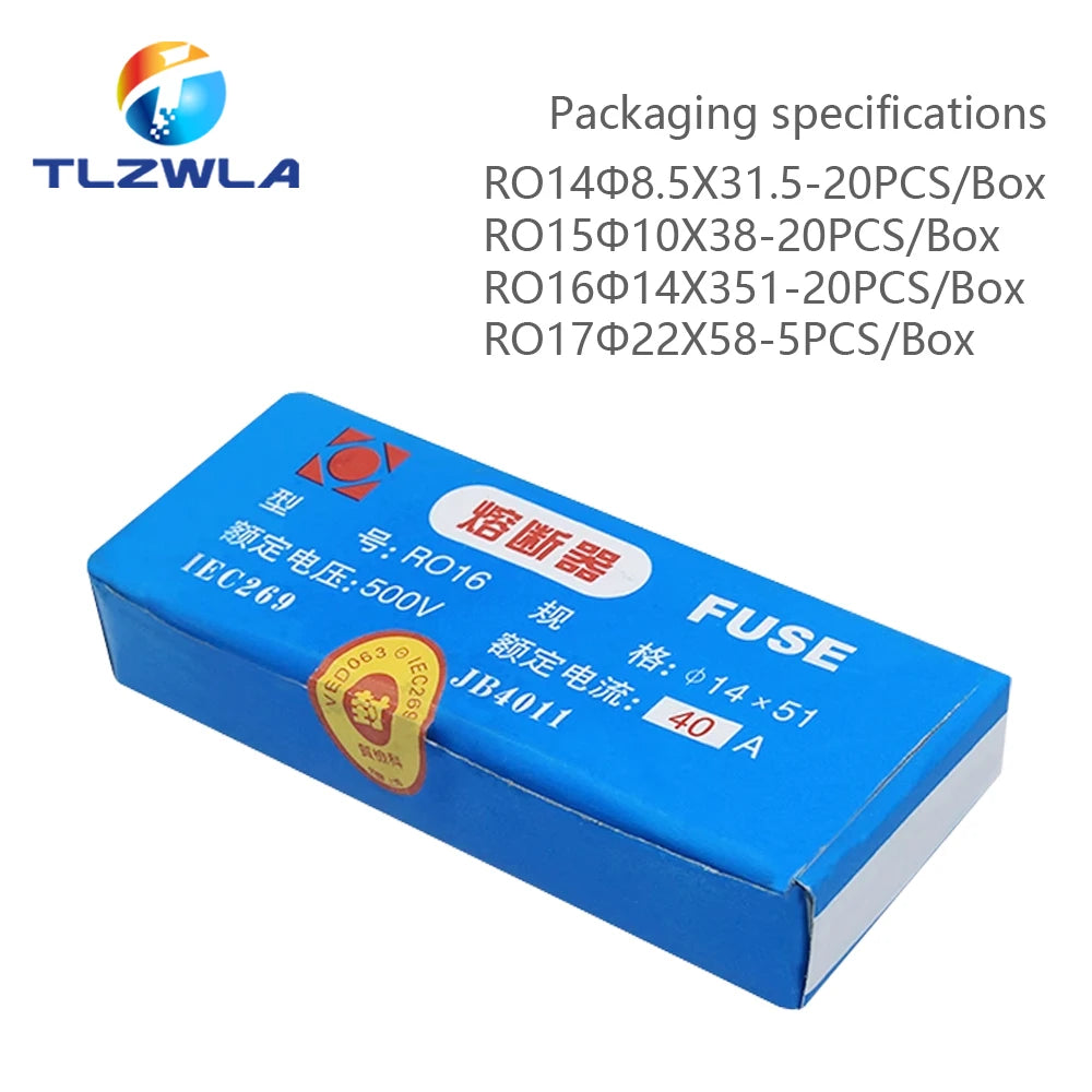 5PCS 8.5*31.5mm 14*51mm 22*58mm Fast low Ceramic Fuse 10x38mm Fuse 380V 500V 0.5A 1A 2A 4A 10A 16A 20A 32A RO14 RO15 RO16 RO17