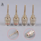 2/4Pcs 4MM Banana Female To 2MM Pin Connector HIFI Cable Adapter Plug Braided Copper Wire Socket