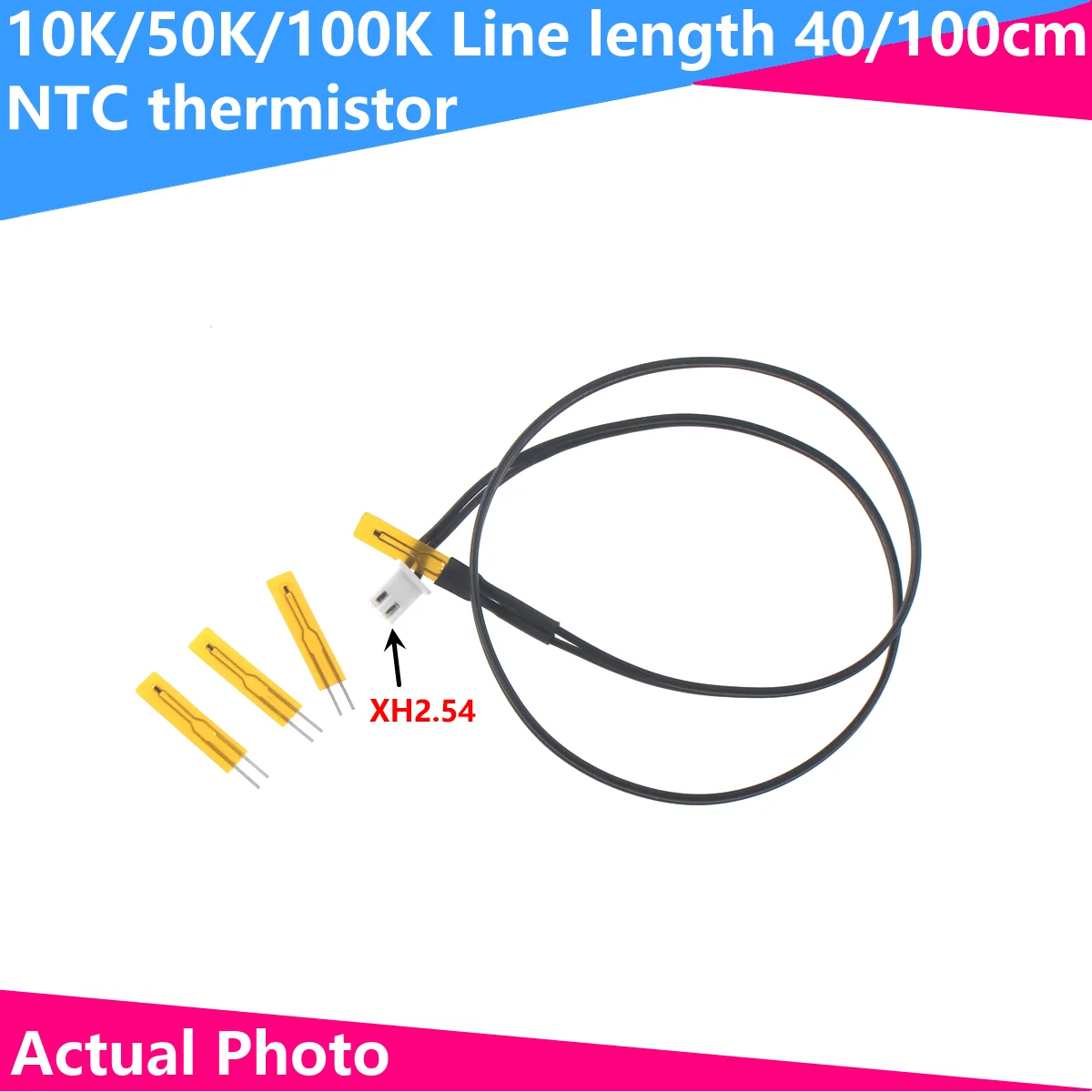 MF55 temperature sensor NTC thin film thermistor probe 10K/50K/100K 1% surface temperature measuring head patch