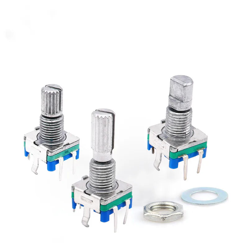2/5/10PCS/Lot 20 Position 360 Degree Rotary Encoder EC11 Push Button 5Pin Handle Long 15/20MM With A Built In Push Button Switch