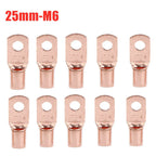 10/25/50/100pcs Copper Lug Ring Wire Connectors Bare Cable Electric Crimp Terminal SC6-6 SC6-8 SC10-6 SC10-8 SC16-6 SC25-6