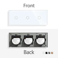 TAWOIA EU Triple 1/2/3/4 Gang 1/2 Way Wall Touch Light Switch 228mm Waterproof Backlight Sensor On/Off Switches