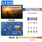 IPistBit 4.3/5/7 Inch DSI Touch Screen LCD Display Portable Capacitive Touchscreen Monitor 800x480 for Raspberry Pi 5 4 3 3B+ 2