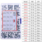TO92 TO126 TO220 DIP Triode PNP NPN Field-Effect Transistor Assorted Kit Mosfet Thyristor mixed set