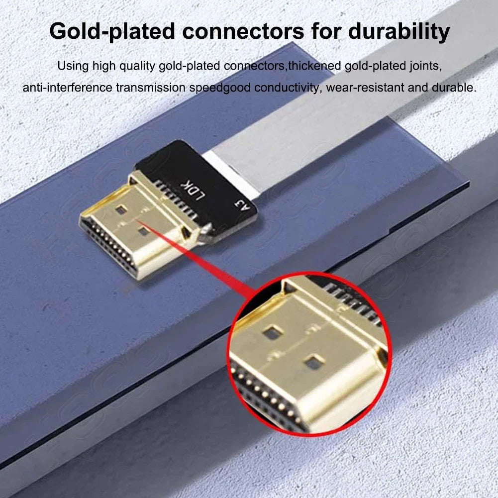 Ribbon FPV HDMI-Compatible Connector Anti-interference Flexible Flat Cable Raspberry Pi 4 Micro Mini HDMI-compatible