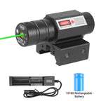 Red Green Dot Laser Sight Scope with Rechargeable Battery + Charger 11mm 20mm Picatinny Rail Mount Rifle Pistol Laser Sight