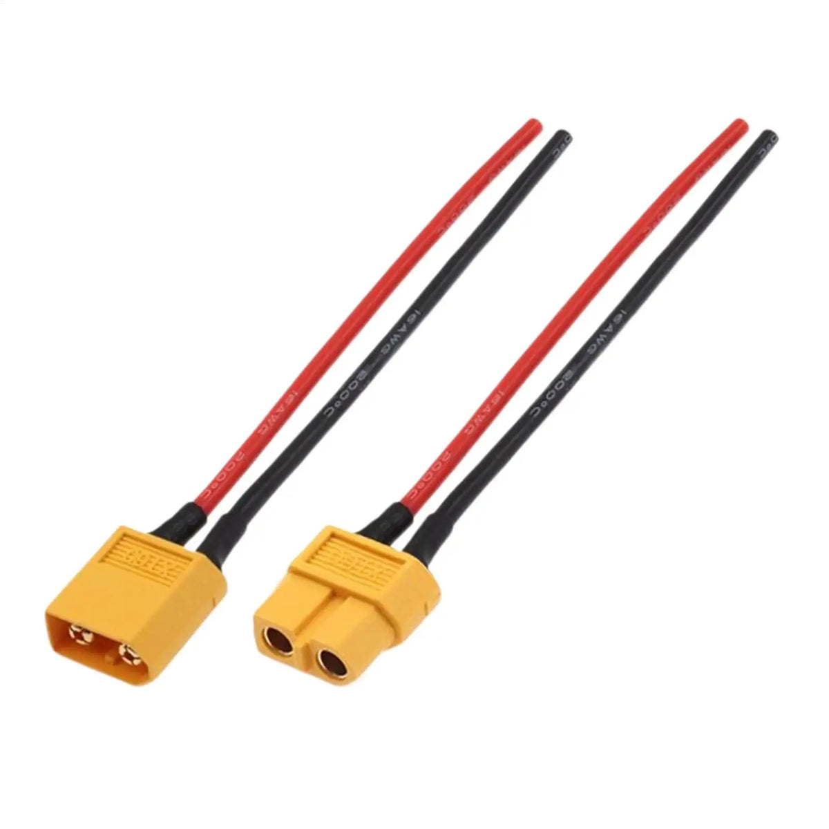 XT60 Connector Male Female 16AWG 10cm Extension Cable, Solar Panel Adapter Plug Wire for Drone RC Car RV Battery Charging