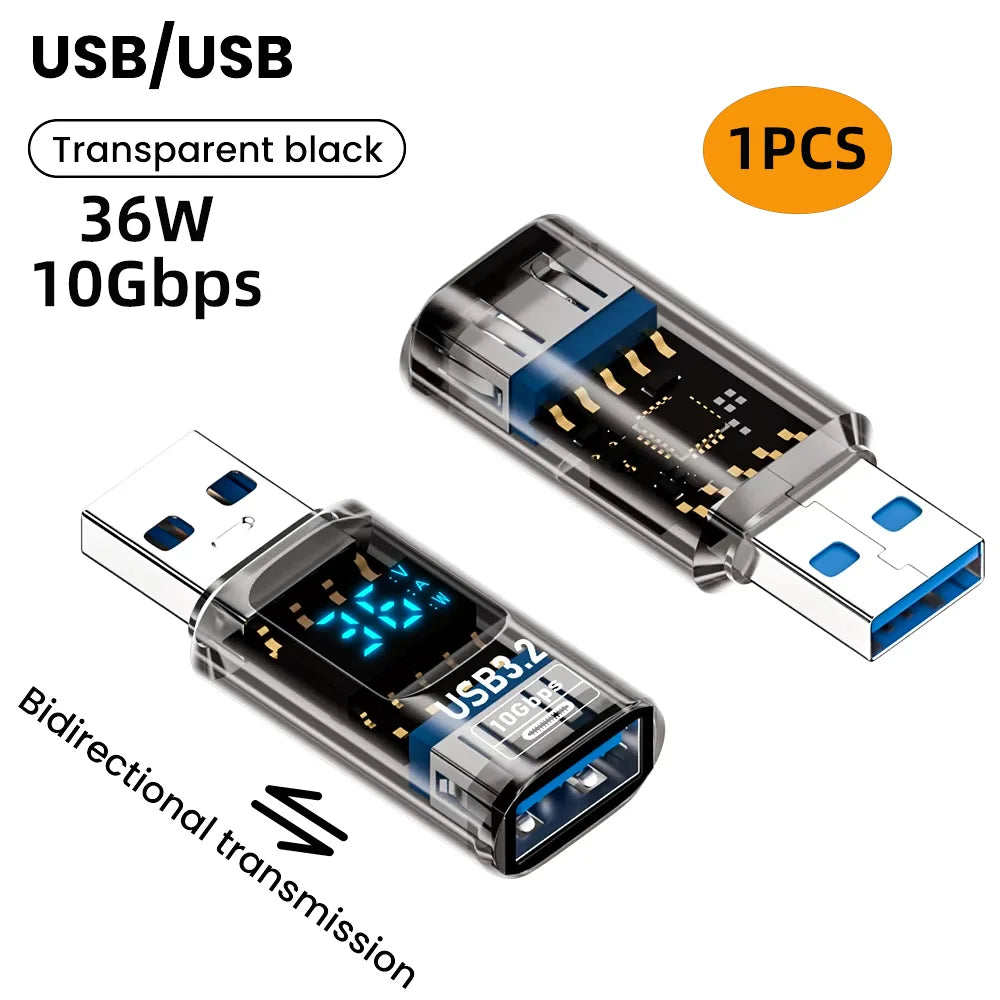 NNBILI USB 3.2 Digital Display Adapter 10Gbps USB Male TO USB Female Converter Fast Charging Data USB C Adapter For PC Laptop