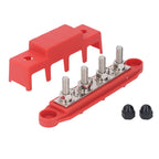 Power Distribution Block M8 Screw 4 Terminal Bus  DC 48V 250A for Automobile Boat Power Distribution Block Bus  250A
