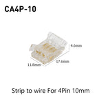 SMD Crystal Joint 2 3 4 5Pin LED Wire Connectors Solderless For 5mm 8mm 10mm Quick Terminal Block Strip Light Wire Connection