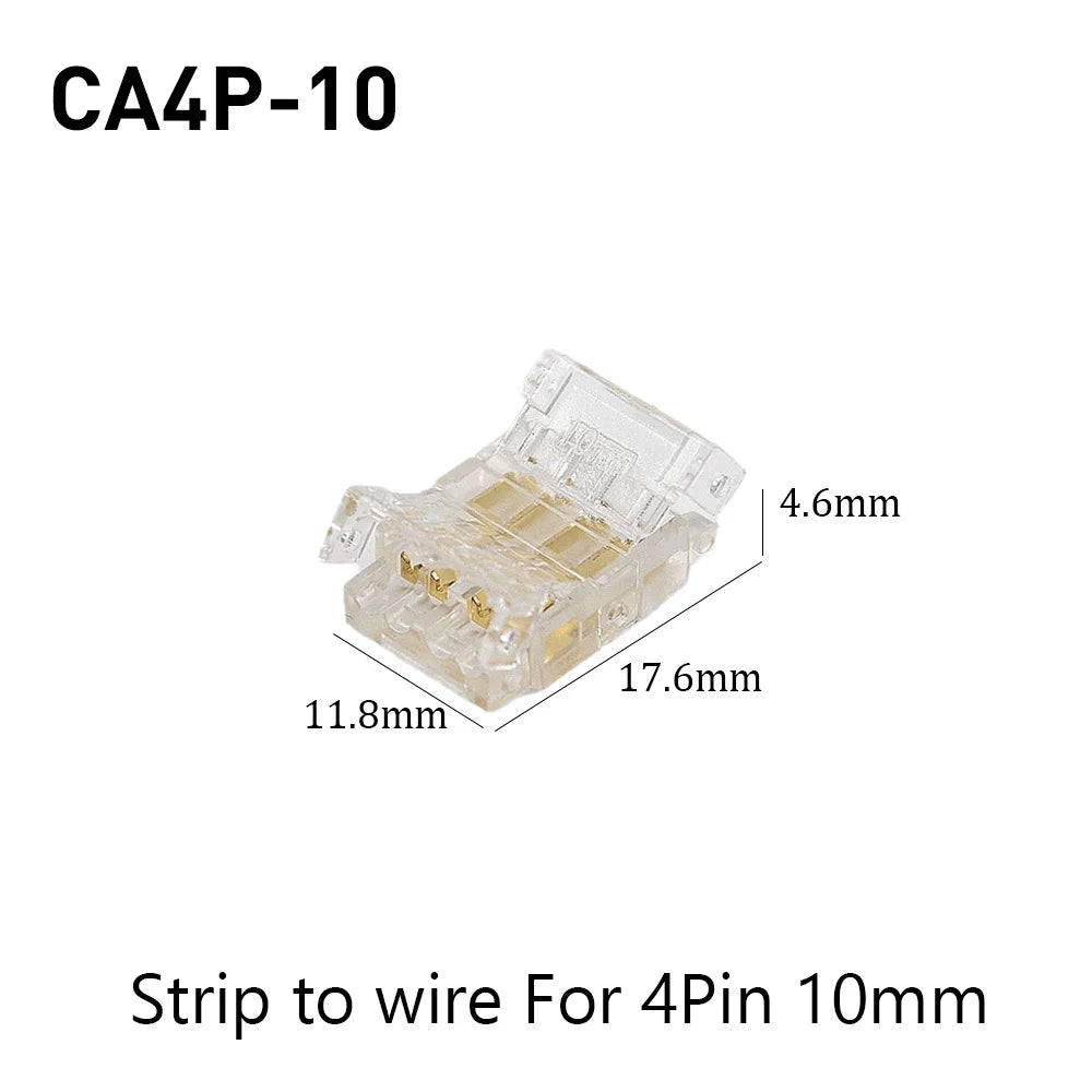 SMD Crystal Joint 2 3 4 5Pin LED Wire Connectors Solderless For 5mm 8mm 10mm Quick Terminal Block Strip Light Wire Connection