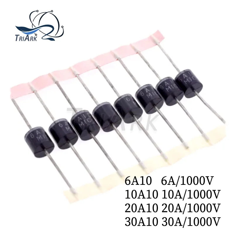 10/20PCS 10A10 6A10 20A10 30A10 R-6 1000V 1KV 6A 10A 20A 30A DIP Axial Rectifier Diode High power rectifier diod