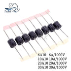 10/20PCS 10A10 6A10 20A10 30A10 R-6 1000V 1KV 6A 10A 20A 30A DIP Axial Rectifier Diode High power rectifier diod