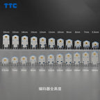 TTC Encoder 7/8/9/10/11/12/13/14/15/16mm Rotary Mouse Scroll Gold Wheel Encoder With 1.74mm Hole Mark,20-40g PC Mouse Dustproof