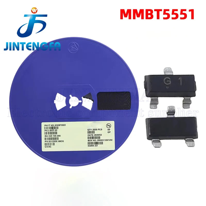 3000PCS 2N5401 2L SOT23 2N5551 G1 SOT-23 MMBT5401 MMBT5551 SOT23 PNP NPN 160V 150V 600mA 0.6A SMD Transistors