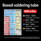 50-500Pcs Boxed Solder Seal Wire Connectors Kit 3:1 Heat Shrink Butt Connectors Waterproof Insulated Electrical Terminals