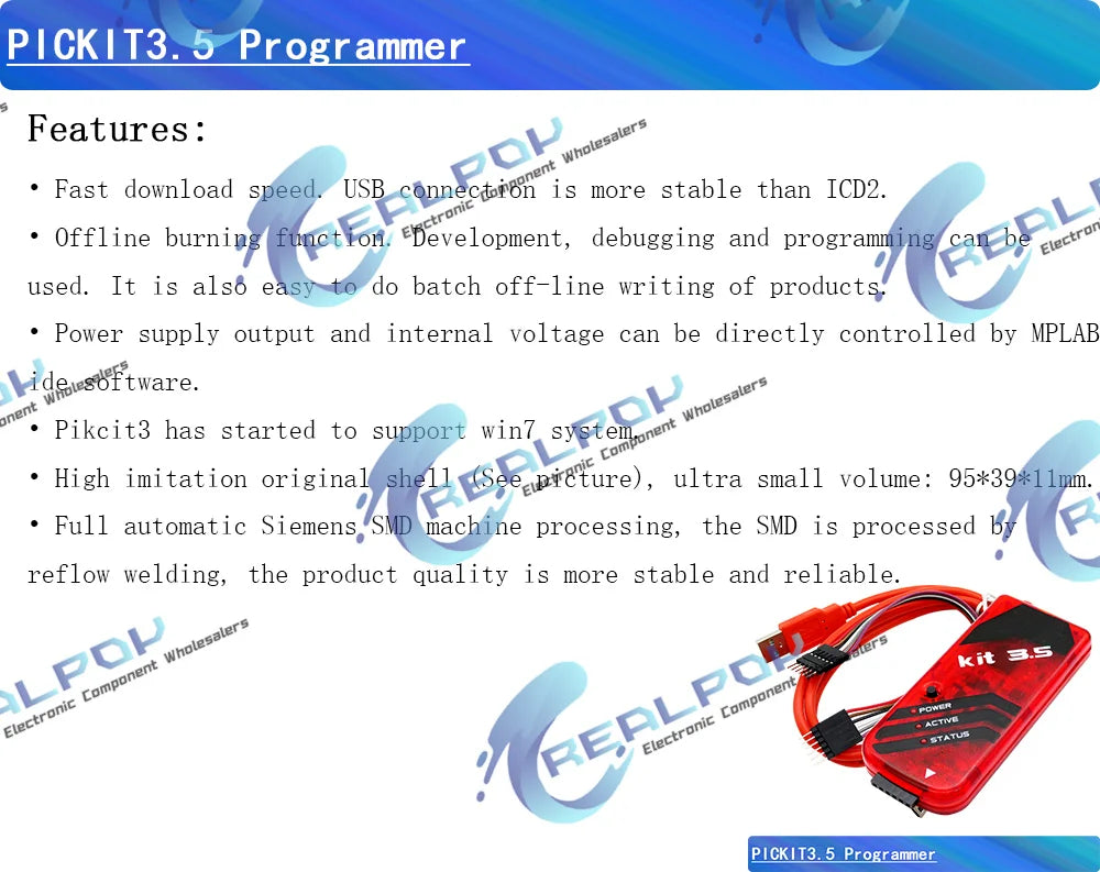 PICKit2 PICKIT3 PICKit3.5 Programmer + PIC ICD2 PICKit 2 PICKIT 3 PICKIT 3.5 Programming Adapter Universal Programmer Seat