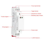 GRM8-01 Impulse Relay 35mm DIN Rail Mount AC/DC12-240V Electronic Impulse Relay 90*18*64mm Impulse Latching Relay