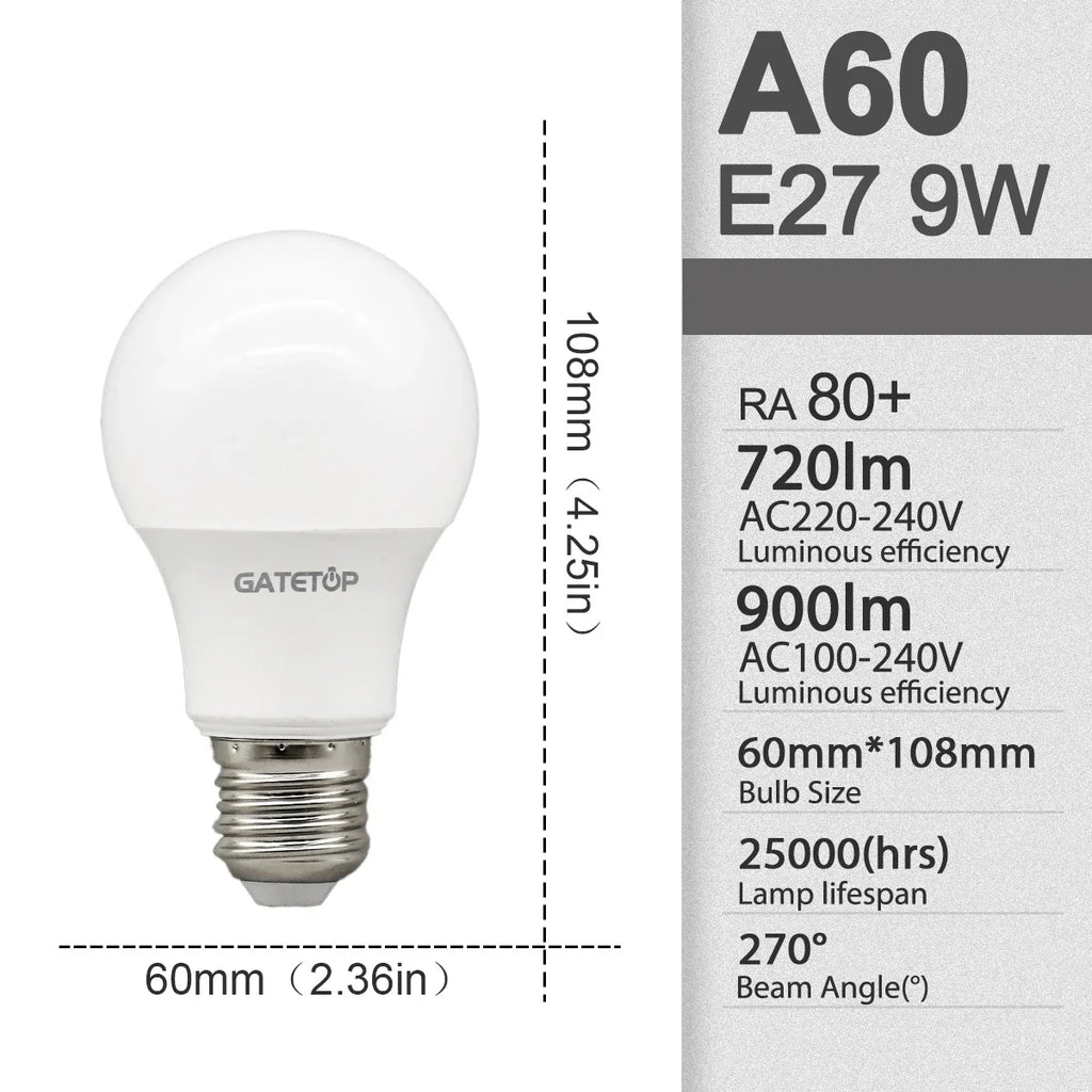 8Pcs E27 LED Bulbs AC 110V 220V 230V Boasting 3W 10W 20W 24W Lamp Warm White for Bedroom Balcony Lighting