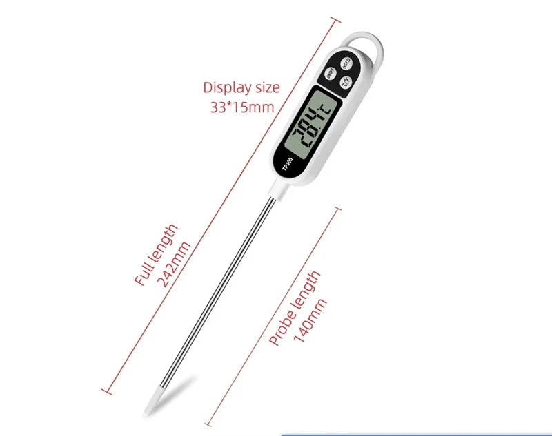 Probe Type Meat Thermometer Digital Kitchen Thermometer Cooking Milk Food BBQ TP300 Electronic Food Temperature Gauge Tools