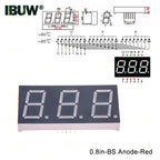 2pcs 0.8inch Digital tube Common AnodeCathode Red 1 2 Bit digital Tube LED Display 7 segment 0.8 3 4