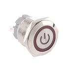 19mm Metal Push Button Switches 4Pins Short Terminals Button Latching Lock/ Self-reset 6V12V24v220V Red Green LED Light for PC