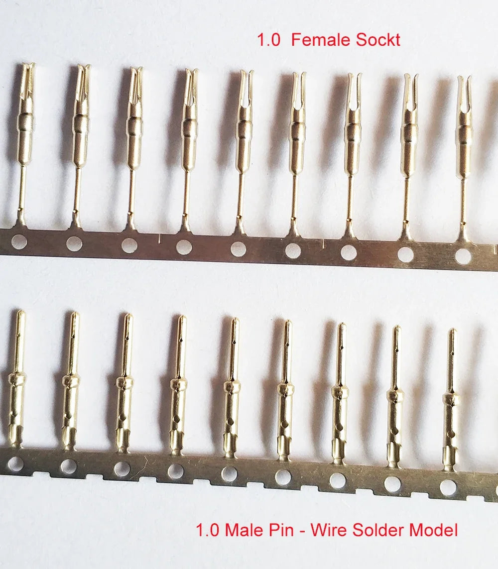 DB1.0mm Male Pin for DB Terminal Connector Gold plated for Nixie Clock Tubes IN12 IN18 QS27-1 SZ4-1 YS27-3
