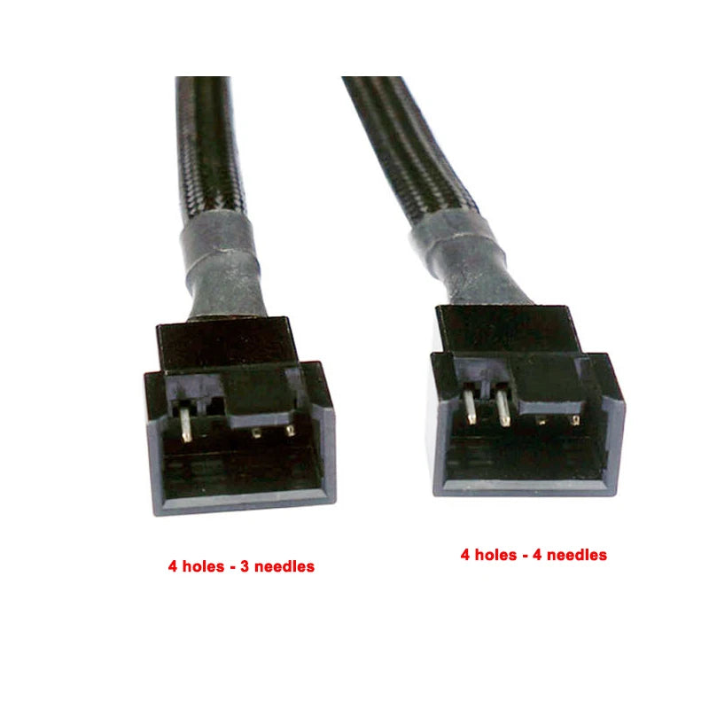 1Pcs PWM Fan Splitter 4pin Adapter Cable 1 To 4/3/2/1 Ways PWM Fan Splitter Extension Power Cable Connector Y Splitter Black