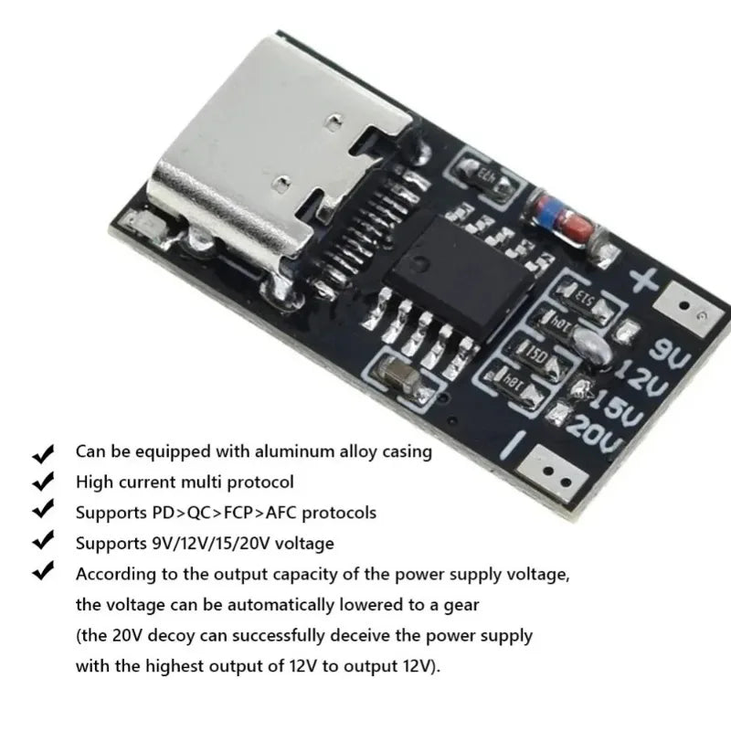 10/1PC Type-c Trigger PD QC AFC TYPE-C Decoy Board USB Boost Module PD3.0 2.0 PPS/QC4+FCP AFC Polling Detector Power Fast Charge