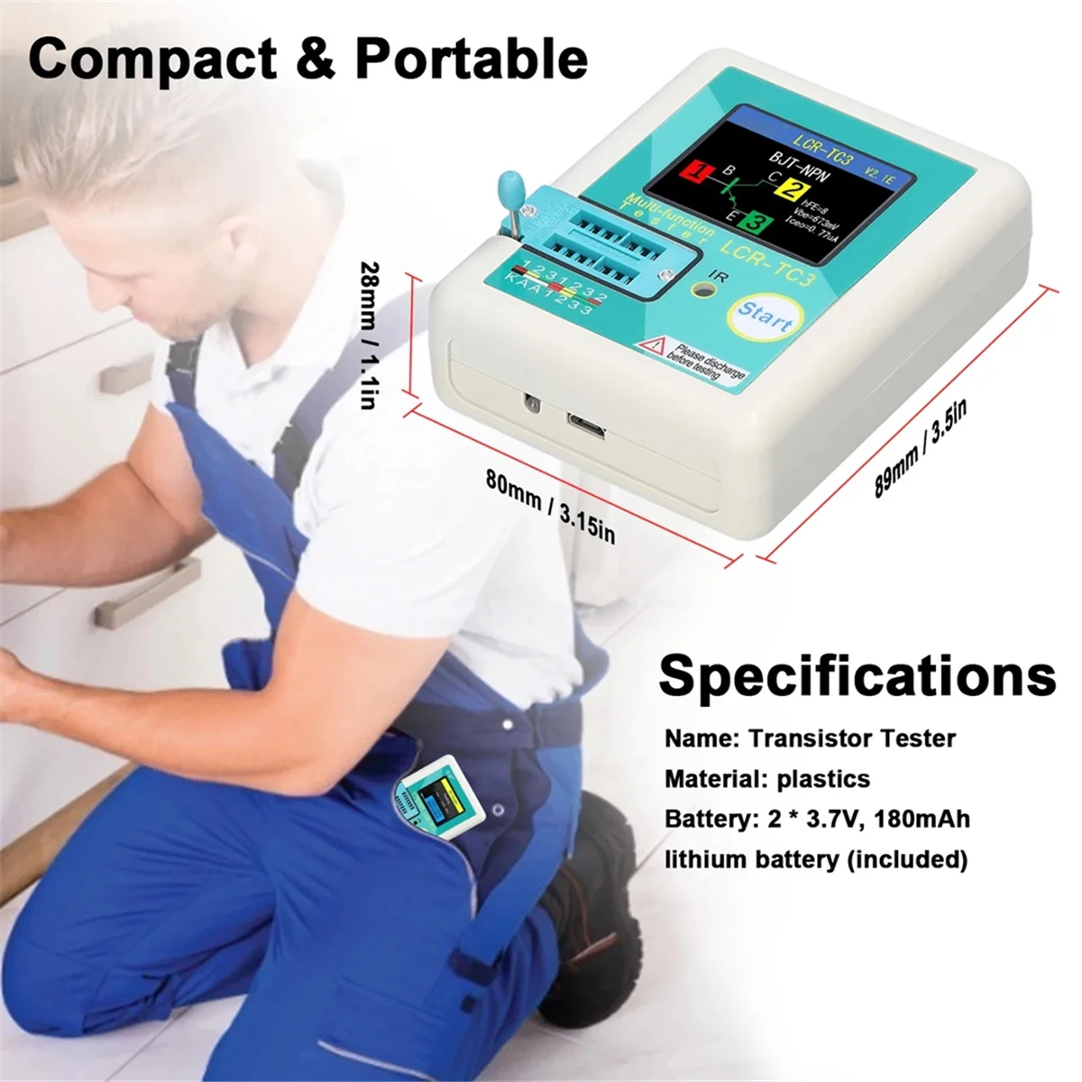 N36R_DB New LCR-TC3 Transistor Tester Zener Diode Voltage Regulator
