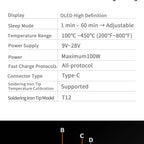 ZOYI ZT-T12 Multi-Protocol Smart Constant Temp Portable Soldering Iron High Power 100W Home Small Repair Welding Tool