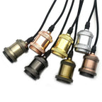 Vintage Edison Pendant CFL LED Filament E27 E26 Edison Screw Light Socket Light Industrial Retro Bulb Lamp Base Aluminum Holder