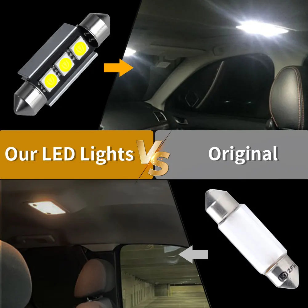 2/4/6/10PCS Super Bright Festoon LED 31/36/39/42MM 5050 3Chips Aluminum Body Fast Cooling for Car Reading Liscense Plate Light