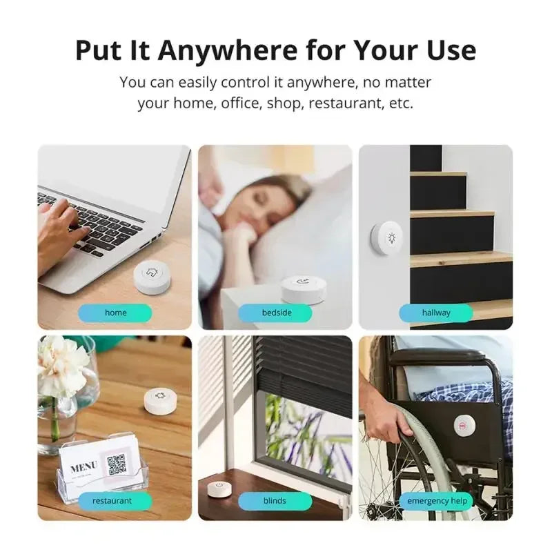 SONOFF SNZB-01P Zigbee Wireless Switch Button Smart Scene Switch Smart Home Voice Control For EWeLink APP Alexa Home Assistant
