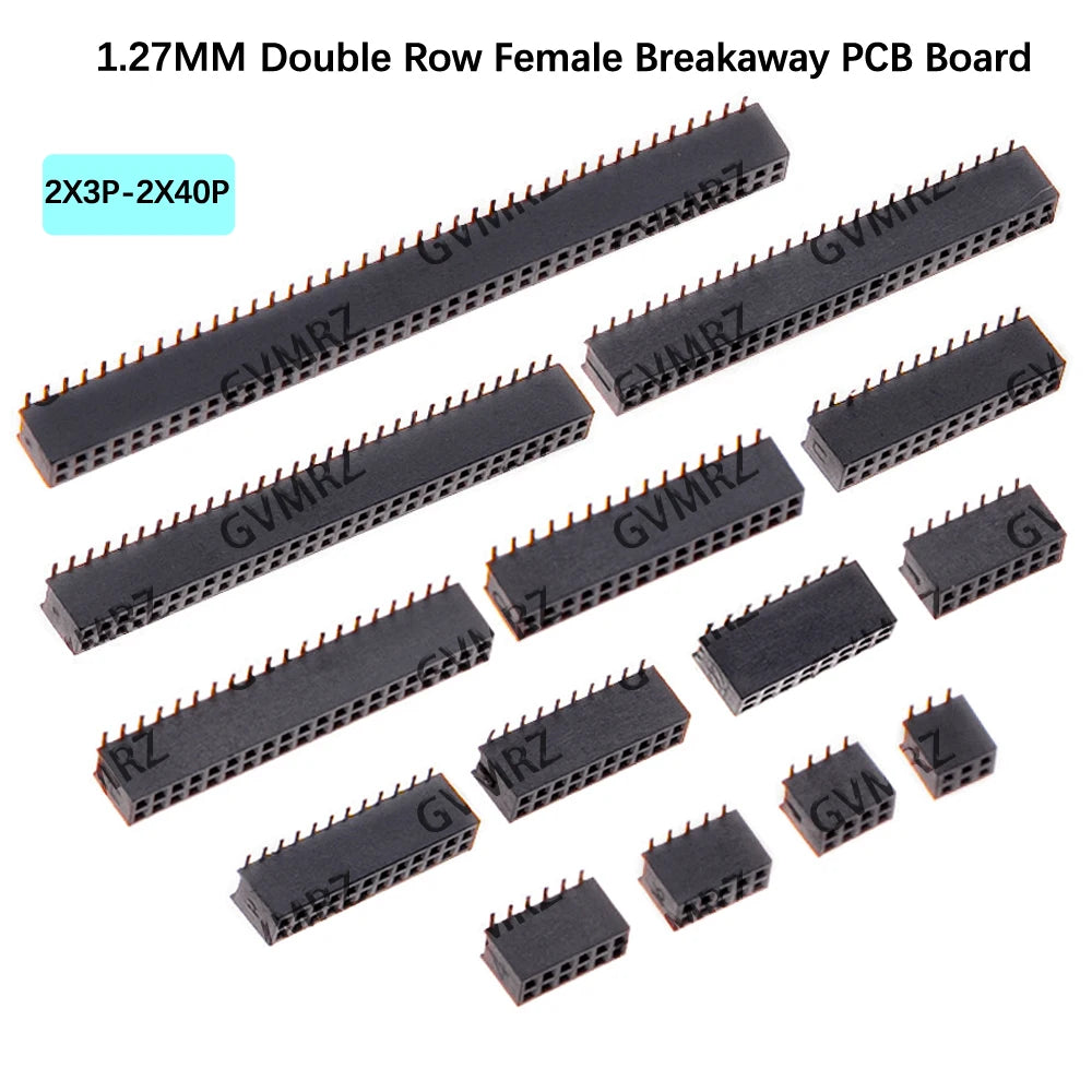 SMT 2x40 1.27mm 1.27 Double Row Female Breakaway PCB Board Pin Header socket Connector Pinheader 2*5 2*10