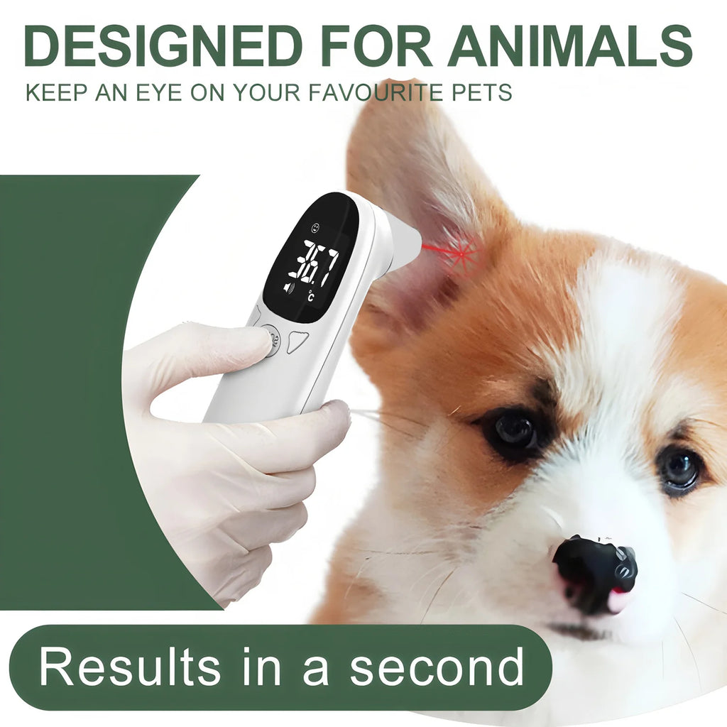 Infrared Pet Dog Cat Ear Thermometer Medical Animal Measuring Electronic Thermometer Non-contact Home Veterinary Equipment Quick