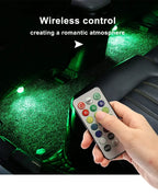 Wireless Adhesive LED Car Interior Ambient Light Remote Control Decor Auto Roof Foot Atmosphere Lamp Bicycle Tail Light