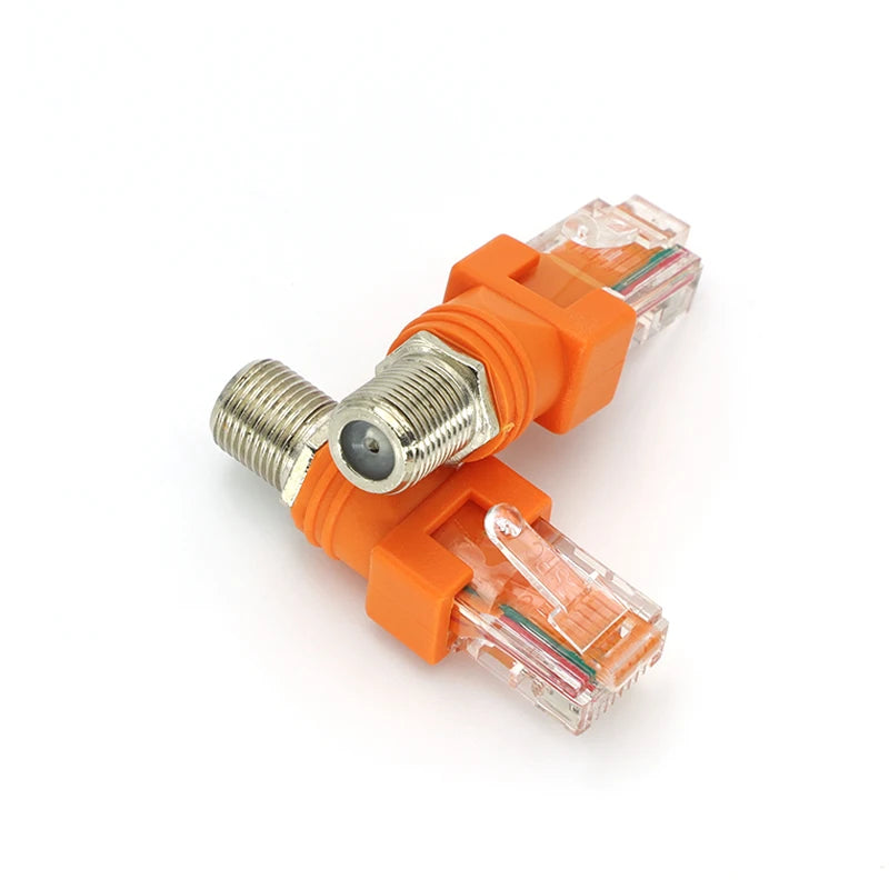 2Pcs BNC Female to RJ45 Male Adapter Connector,RF Female To RJ45 Male Plug Coaxial Chassis Panel Mount Monitor Accessorie