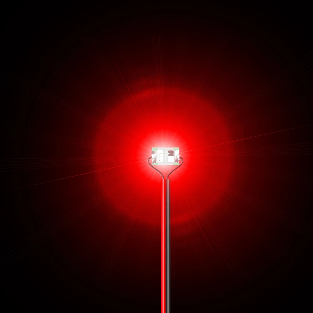 10PCS 12V Wired Led Smd 0805 Led Lamp Flashing Models Train Pre-Soldered Micro Litz with Resistance for Train Railway Landscape