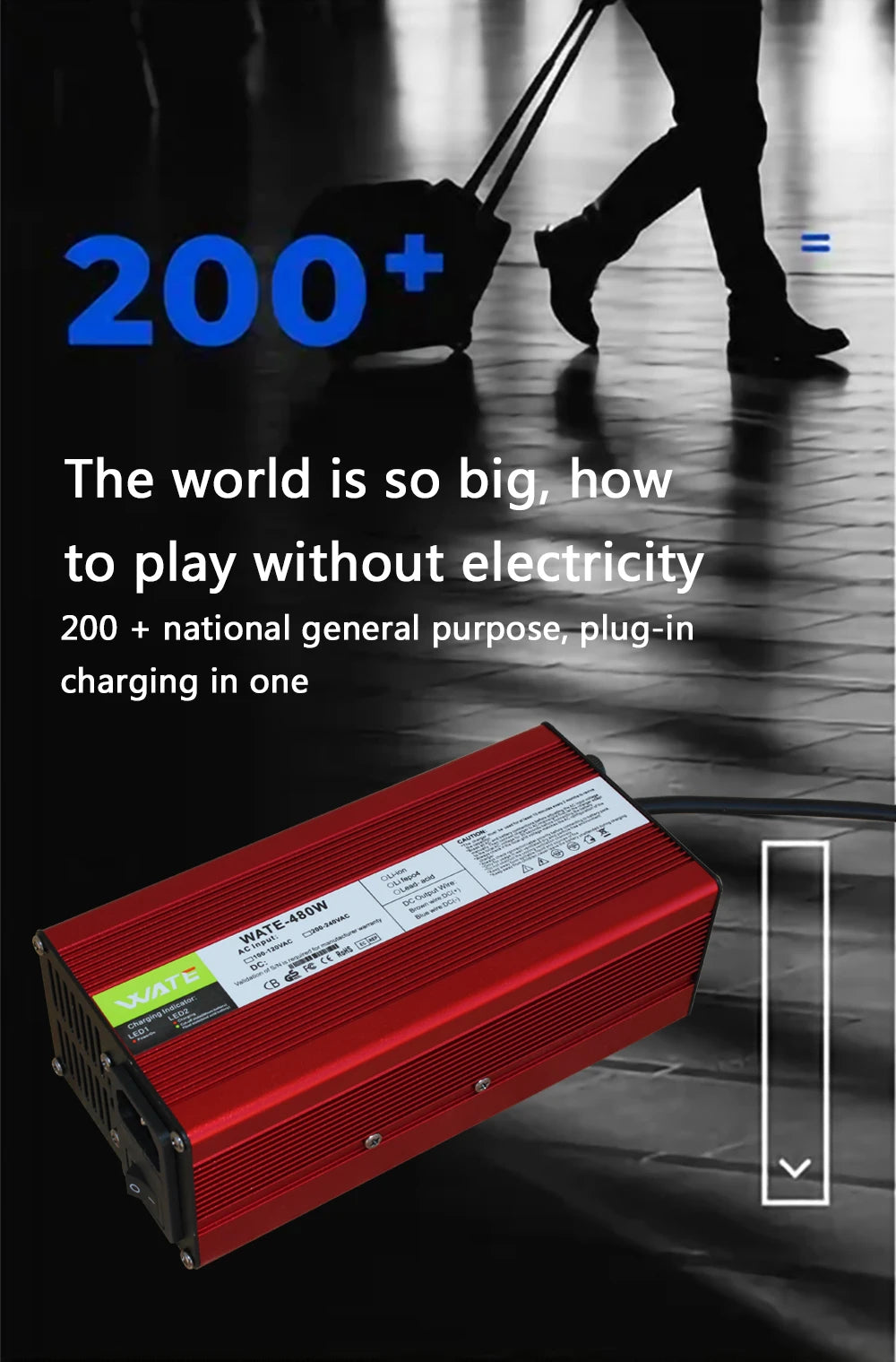 67.2V 6A Charger For 16S 59.2V Li-ion Battery 60V 6A Fast Charge Smart Aluminum Case Lipo Battery Charger 110V To 220V