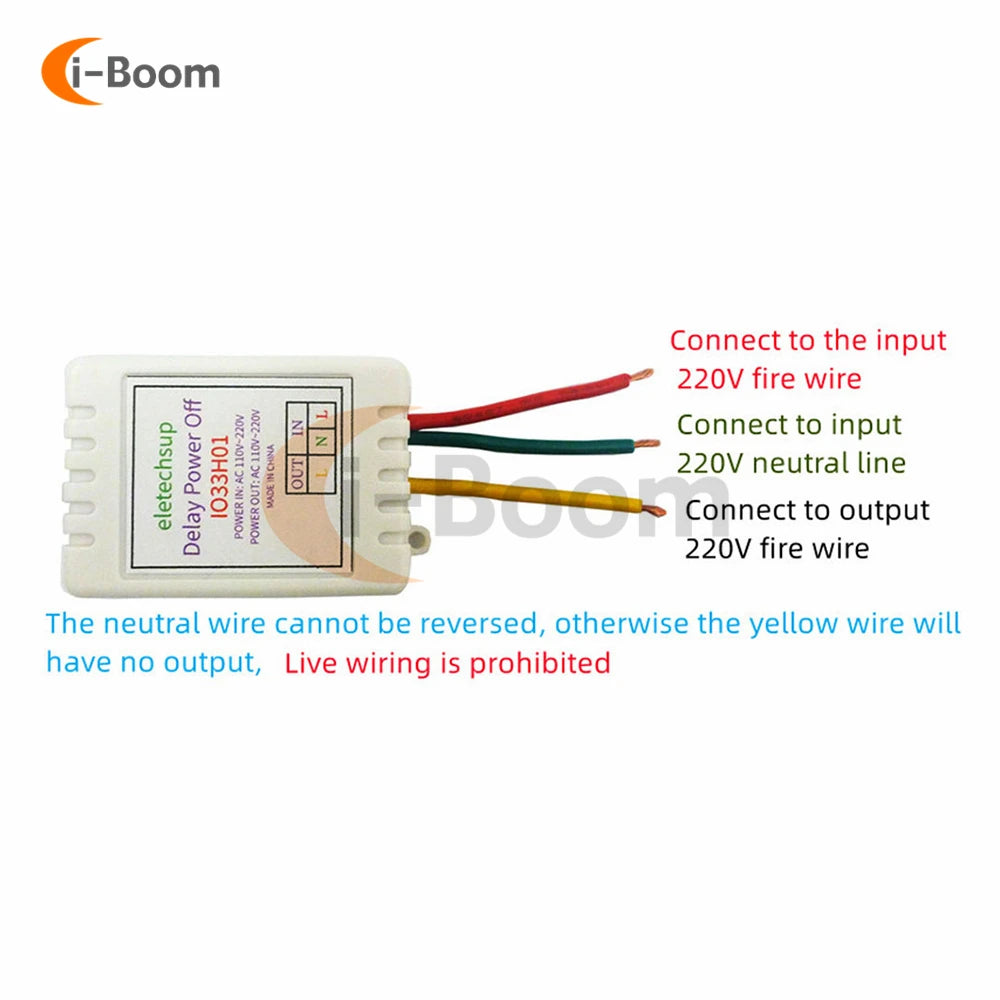 AC 110V 220V Relay Switch Timer Adjustable Power On delay Off Relay controller 1-480Min timing controller 7A 10A Max Output