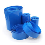 2/5M PVC Blue Heat Shrink Tube Width 29.5mm ~ 200mm 18650 Lipo Battery Pack Insulated Cable Sleeve Protection Battery Film Wrap