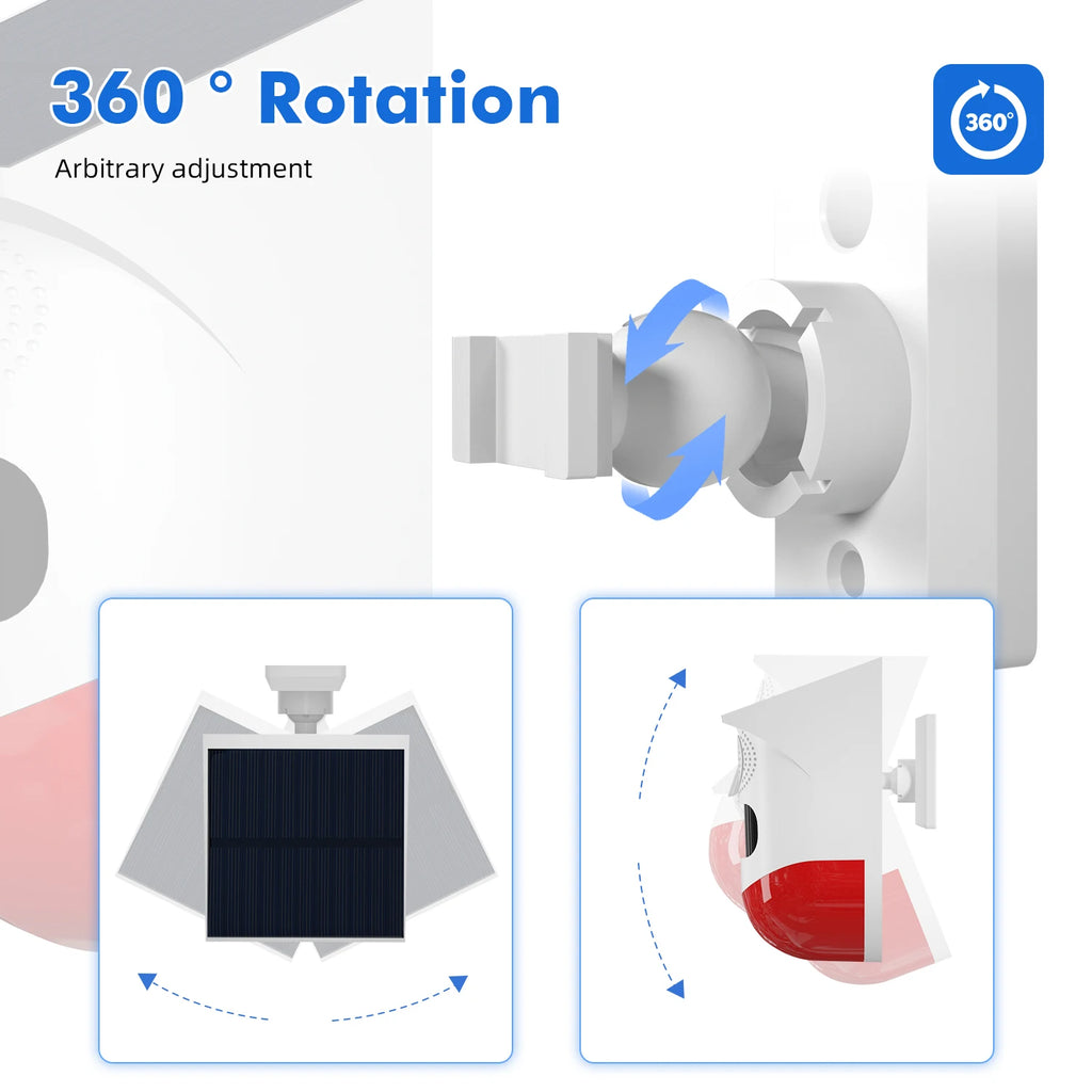 Outdoor Solar PIR Infrared Alarm Smart WiFi Siren Waterproof Wireless 433MHz Burglar Strobe Sensor Multiple Versions Available