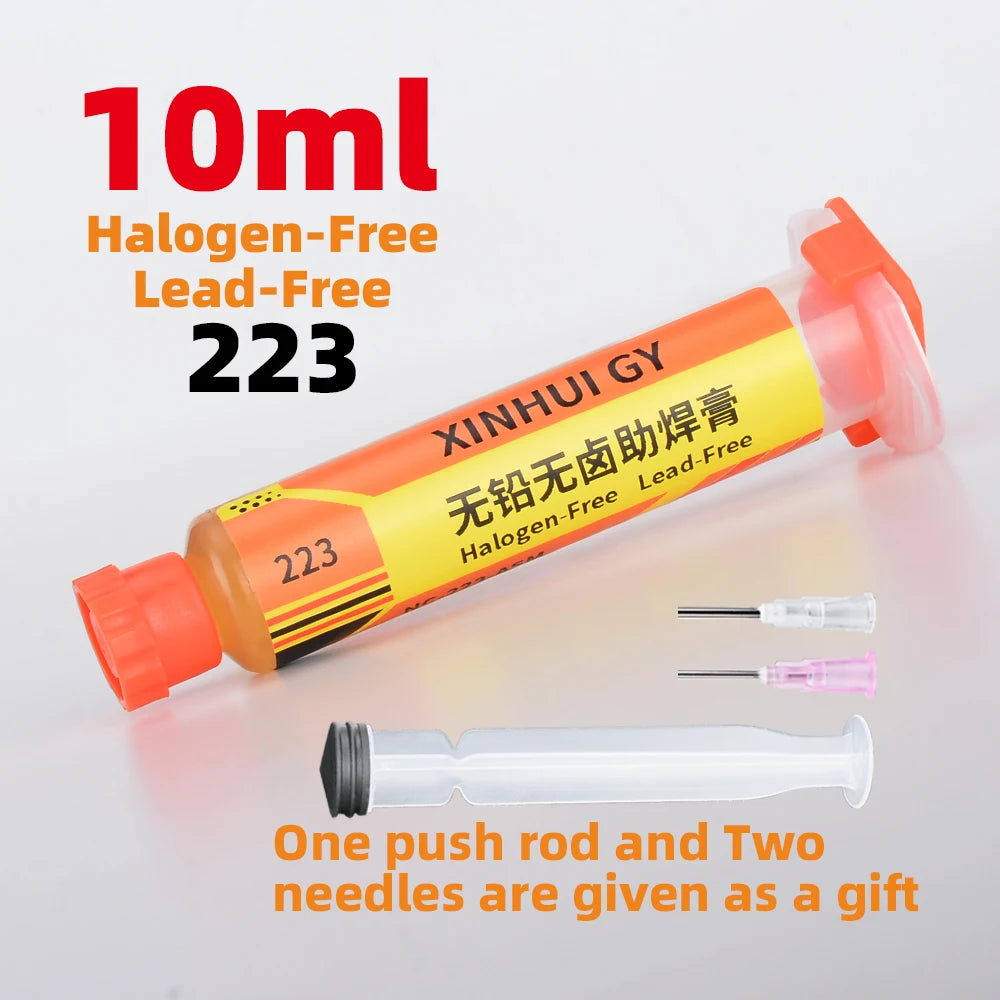 BGA Repair RMA-223 Lead-Free Halogen-Free Flux for Reflow Soldering with Low Smoke and Odor-Free Flux