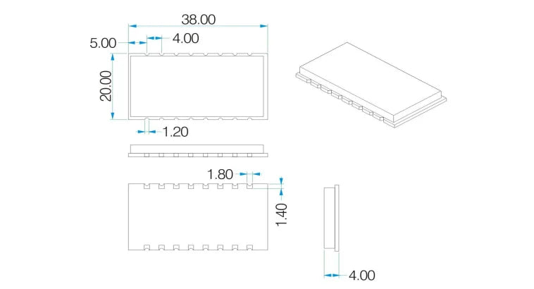 G-NiceRF | 2PCS LoRa1278F30 1W High Power 433MHz/470 MHz SX1278 6-8 KM Long Distance RF Wireless LoRa Module SPI Interface