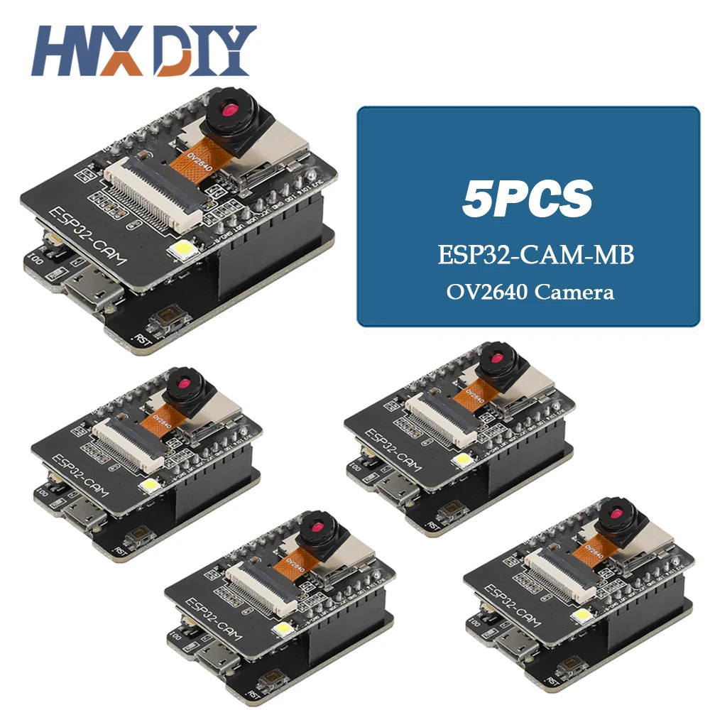 1-5PCS ESP32-CAM-MB WiFi Module Serial to WiFi ESP32 CAM Development Board 5V Bluetooth with OV3660 Camera Upgraded OV2640 DIY