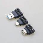 USB 3.1 Front Panel Header Female Type-E to Male Extension Adapter angle Type-E to Type-A Type-C USB C Motherboard Data Adapter