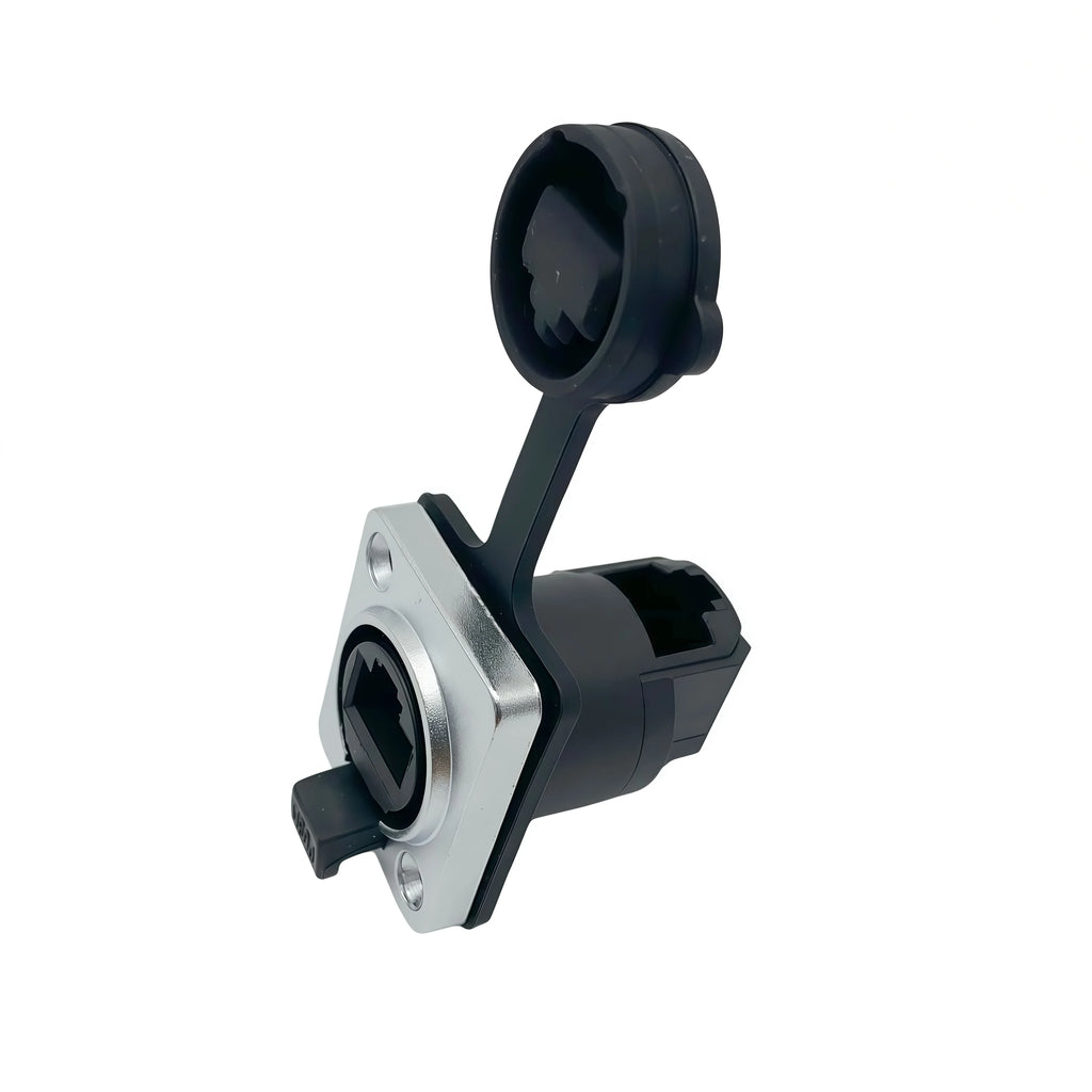 RJ45 Waterproof Connector Plug, D Type Panel Mount Socket IP65 Ethernet Connectors