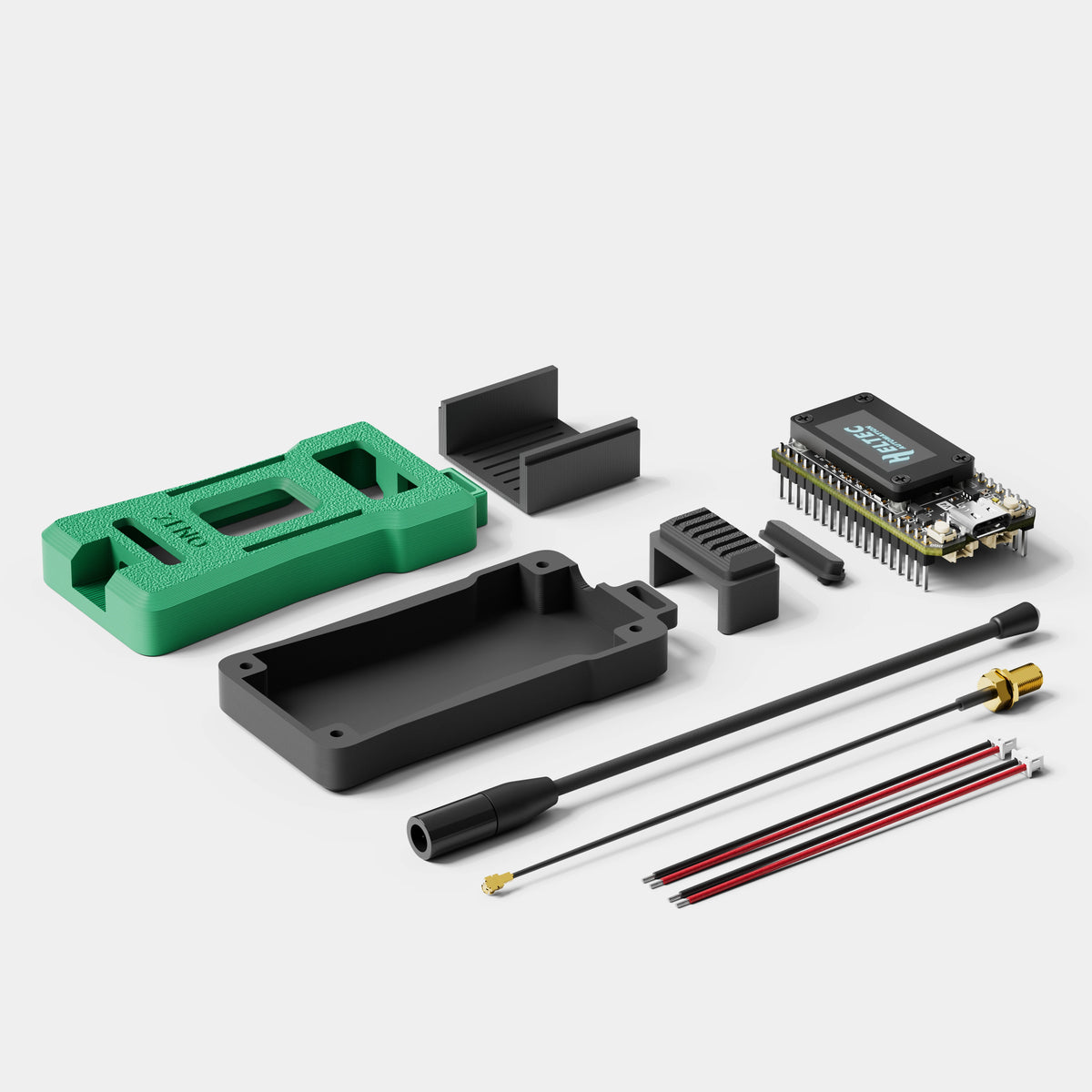 Heltec V4 WIFI Lora 32 Meshtastic GPS package ESP32-S3 SX1262 Dev-Board Kit Case Green Antenna GPS Module Installable Meshcore